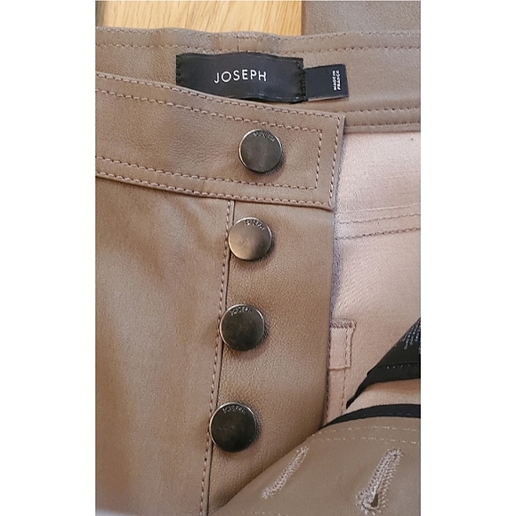 JOSEPH Den cropped leather straight-leg pants Size US 10 FR 42 - Picture 7 of 15